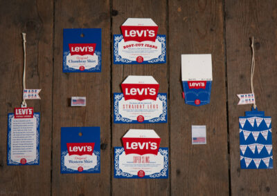 Point of sales branding solutions for Levi's Vintage Clothing