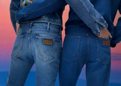 Retro Denim collection by Wrangler, product development by Laura Dixon co-founder "Three Tales"